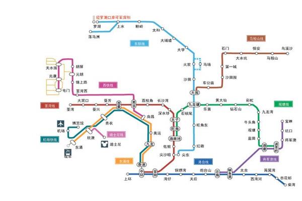 香港地鐵站圖