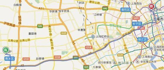 上海火車站到青浦