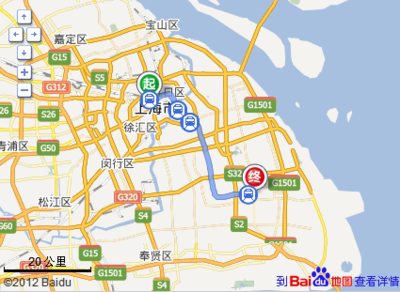 上海火車站到青浦