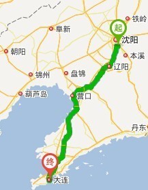 朝陽到大連多少公里