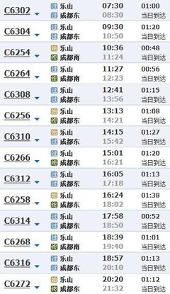 閬中到成都高鐵